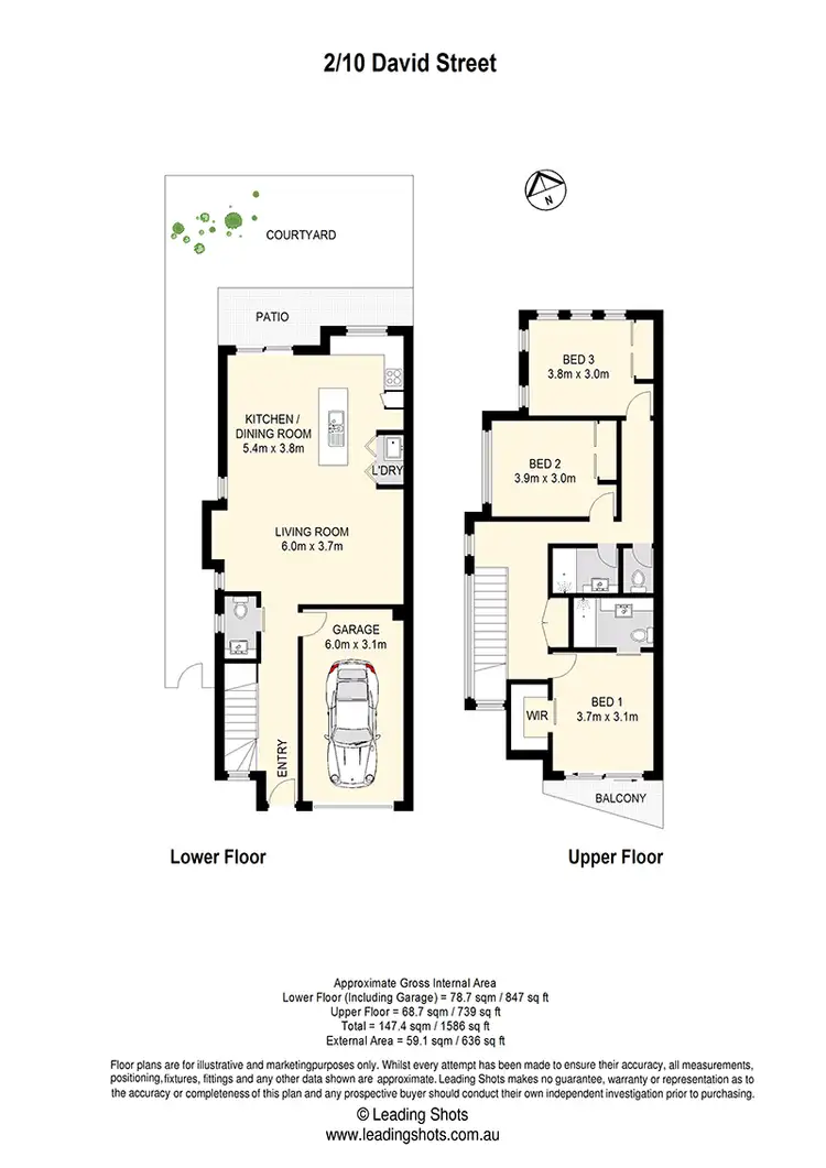 Floorplan of Homely townhouse listing, 2/10 David Street, Nundah QLD 4012