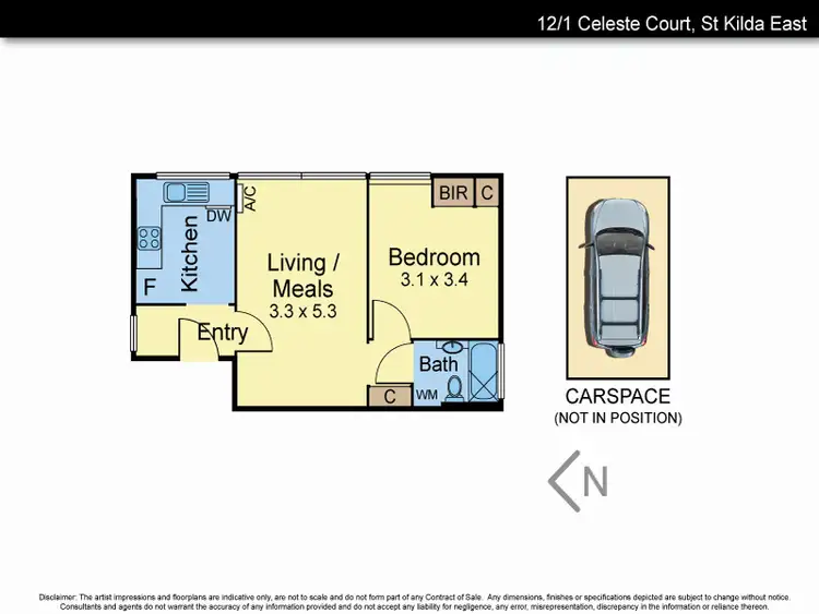 Floorplan of Homely apartment listing, 12/1 Celeste Court, St Kilda East VIC 3183