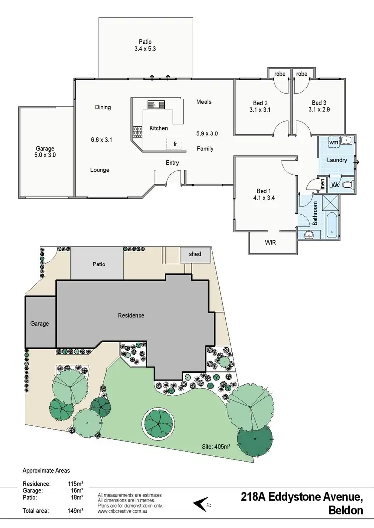 Floorplan of Homely house listing, 218A Eddystone Ave, Beldon WA 6027