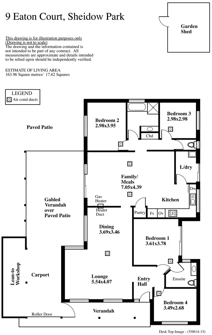 Floorplan of Homely house listing, 9 Eaton Court, Sheidow Park SA 5158