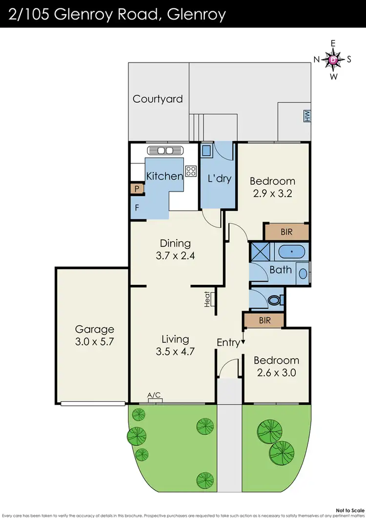 Floorplan of Homely unit listing, 2/105 Glenroy Road, Glenroy VIC 3046