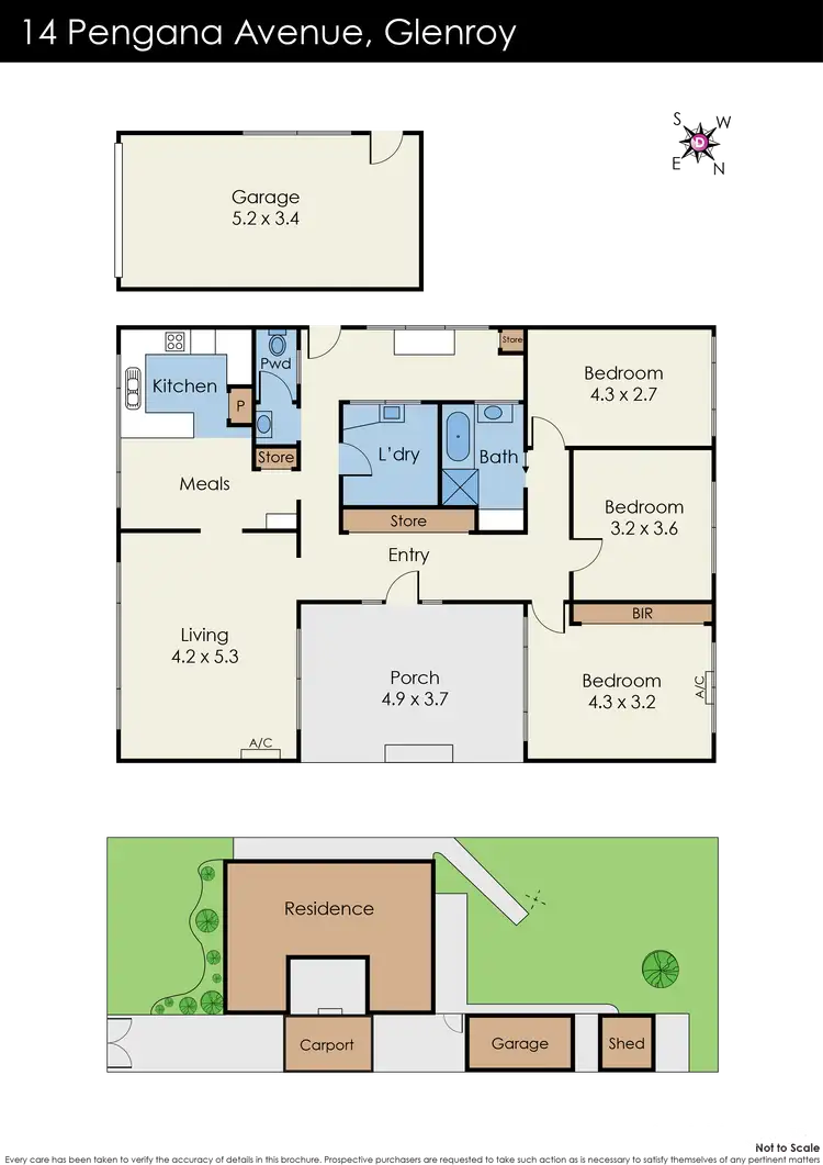 Floorplan of Homely house listing, 14 Pengana Avenue, Glenroy VIC 3046