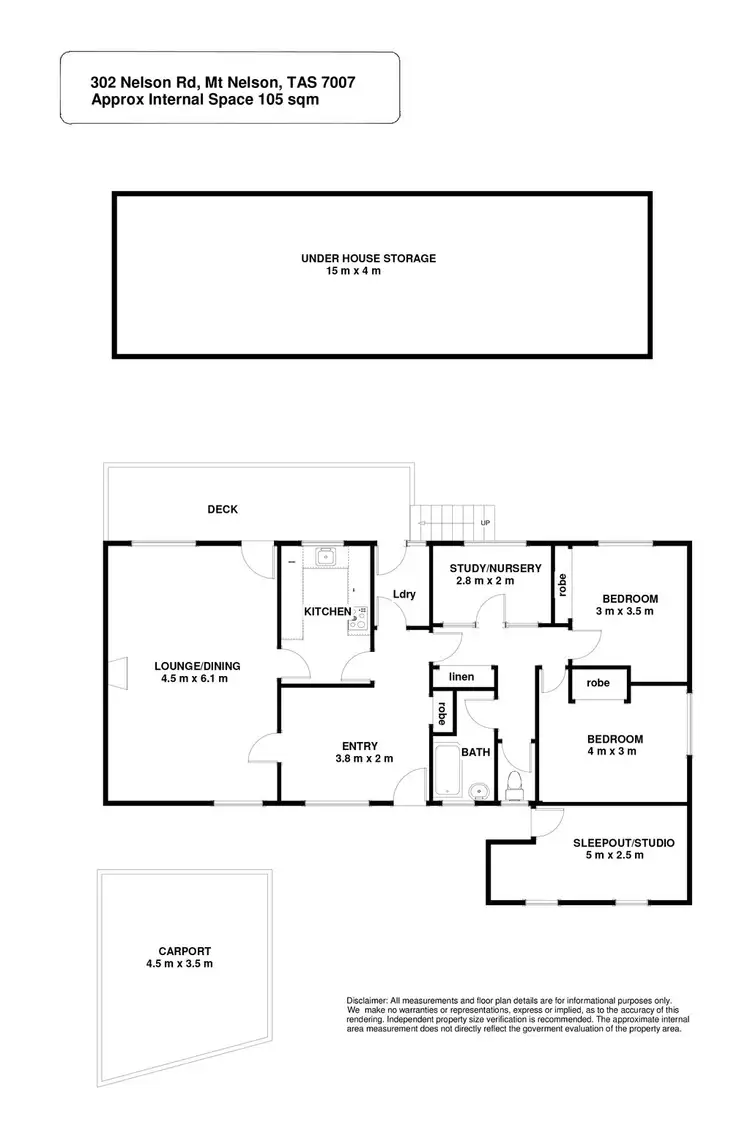 Floorplan of Homely house listing, 302 Nelson Road, Mount Nelson TAS 7007