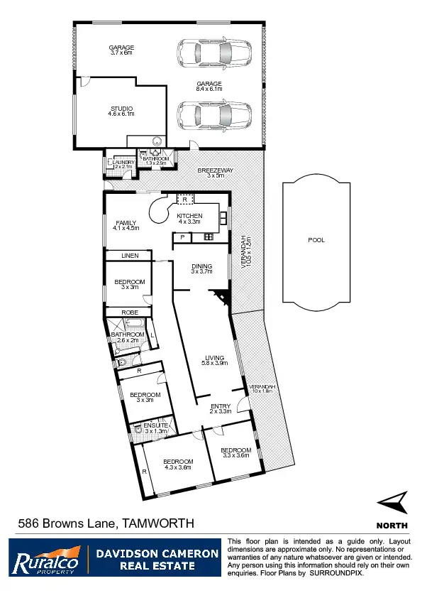 Floorplan of Homely house listing, 586 Browns Lane, Tamworth NSW 2340
