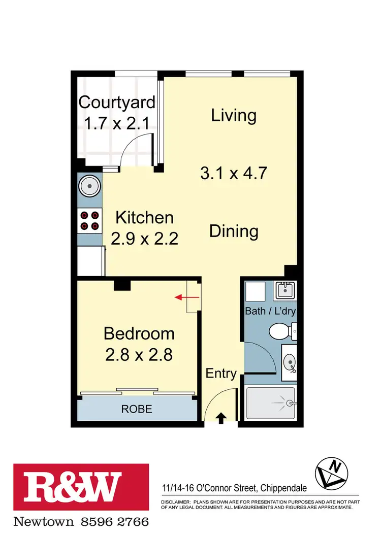 Floorplan of Homely apartment listing, 11/14-16 O'Connor Street, Chippendale NSW 2008
