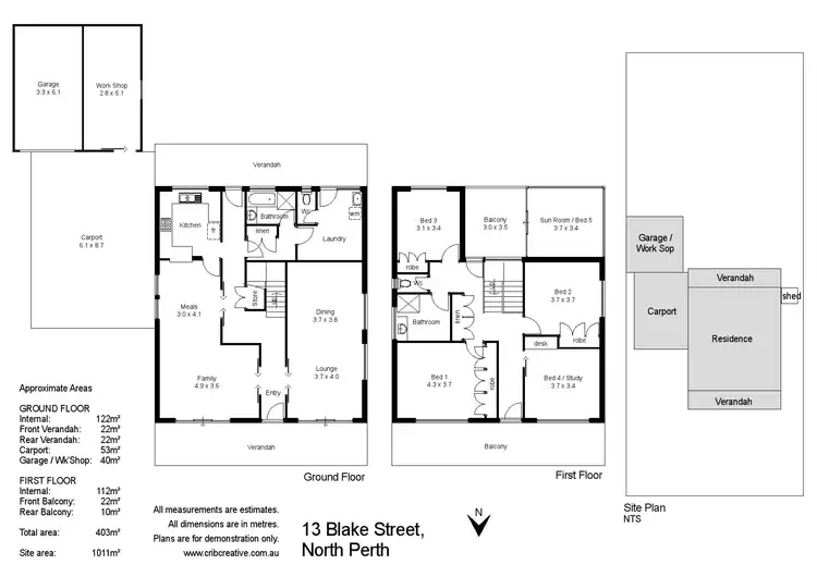 Floorplan of Homely house listing, 13 Blake Street, North Perth WA 6006