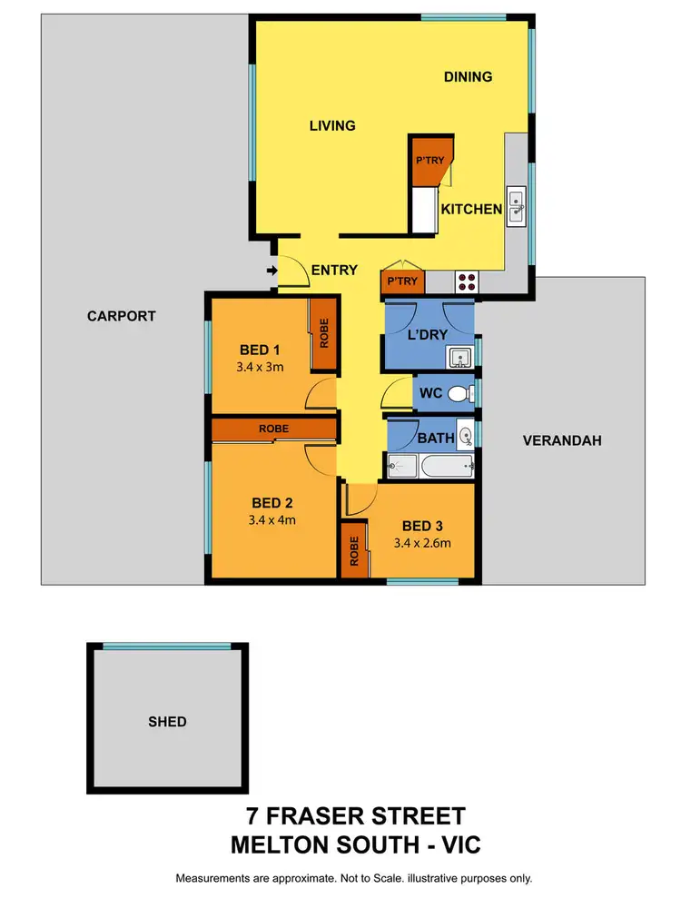 Floorplan of Homely house listing, 7 Fraser Street, Melton South VIC 3338