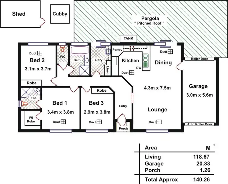 Floorplan of Homely house listing, 2/122 Peerless Road, Munno Para West SA 5115