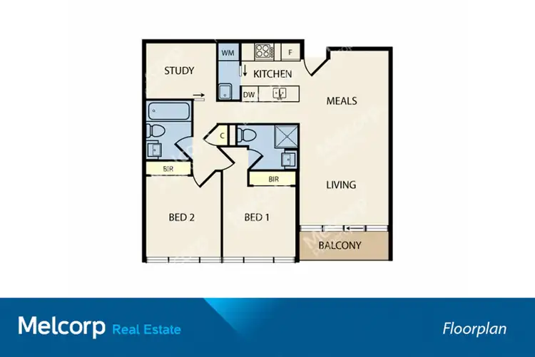Floorplan of Homely apartment listing, 3203A/8 Franklin Street, Melbourne VIC 3000