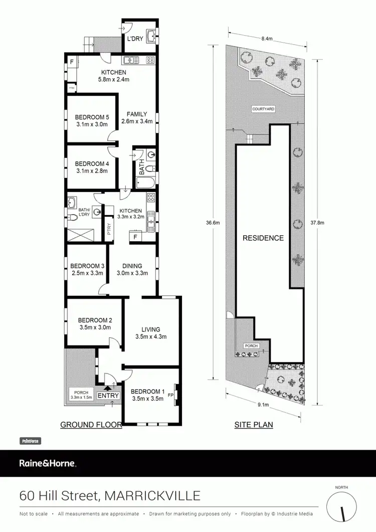 Floorplan of Homely house listing, 60 Hill Street, Marrickville NSW 2204