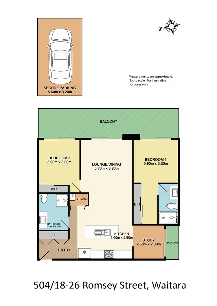 Floorplan of Homely apartment listing, 504/18-26 Romsey Street, Waitara NSW 2077