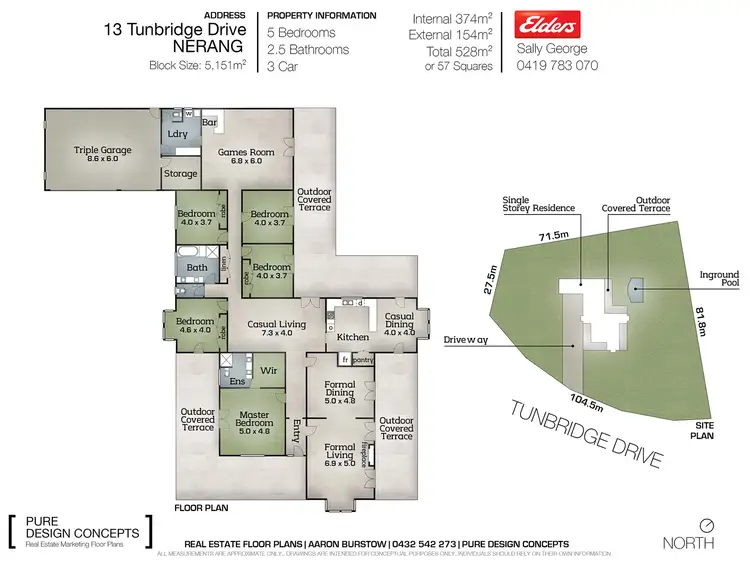 Floorplan of Homely house listing, 13 Tunbridge Drive, Nerang QLD 4211