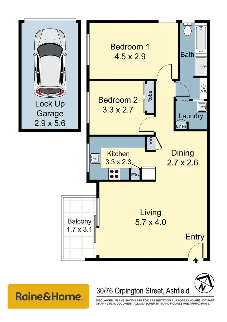 Floorplan of Homely apartment listing, 30/76 Orpington Street, Ashfield NSW 2131