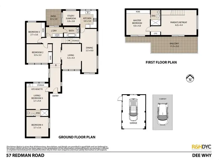 Floorplan of Homely house listing, 57 Redman Road, Dee Why NSW 2099