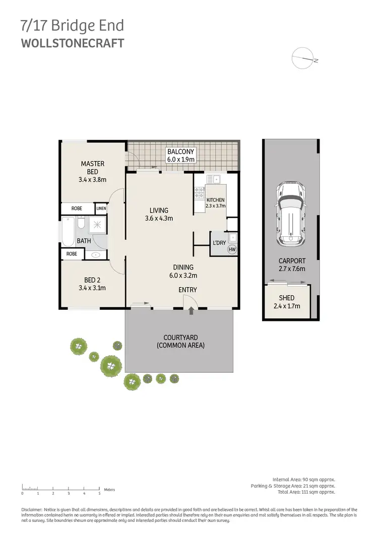 Floorplan of Homely apartment listing, 7/17 Bridge End, Wollstonecraft NSW 2065