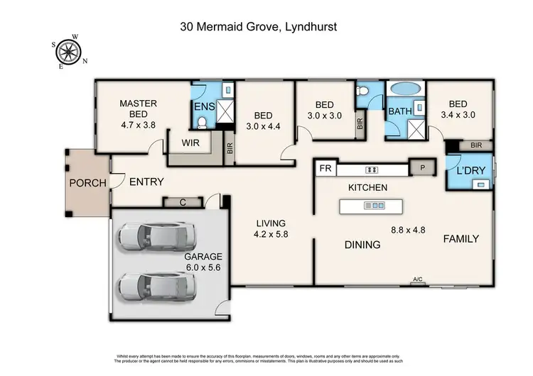 Floorplan of Homely house listing, 30 Mermaid Grove, Lyndhurst VIC 3975