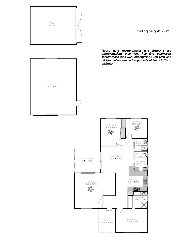 Floorplan of Homely house listing, 5 Lee Street, Red Cliffs VIC 3496