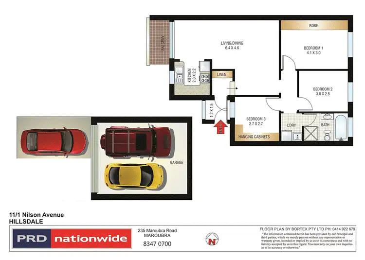 Floorplan of Homely unit listing, 11/1 Nilson Avenue, Hillsdale NSW 2036