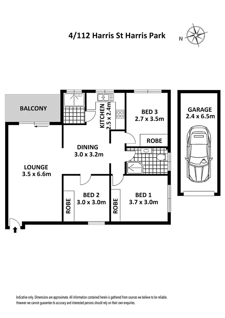 Floorplan of Homely unit listing, 4/112 Harris Street, Harris Park NSW 2150