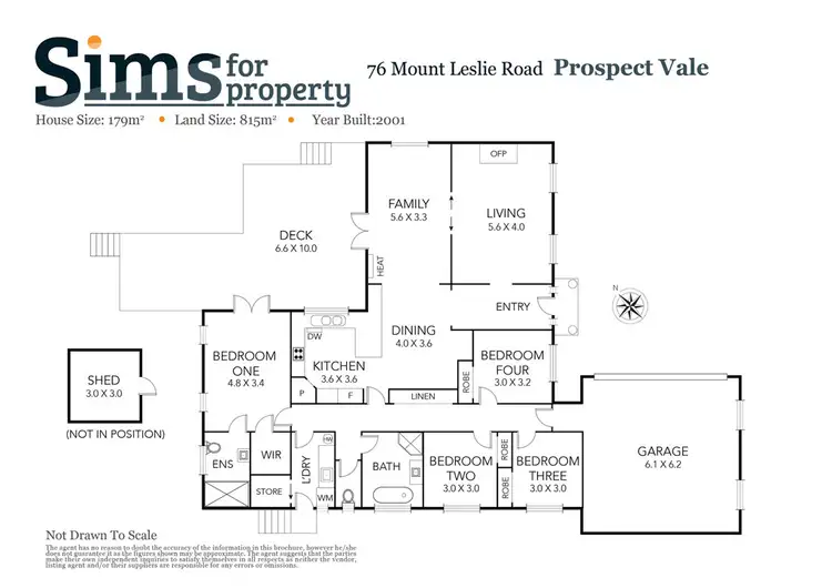 Floorplan of Homely house listing, 76 Mount Leslie Road, Prospect Vale TAS 7250