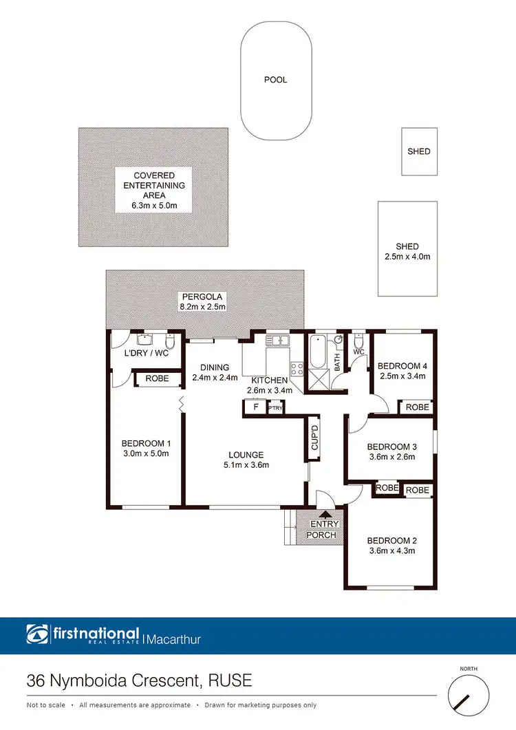 Floorplan of Homely house listing, 36 Nymboida Crescent, Ruse NSW 2560