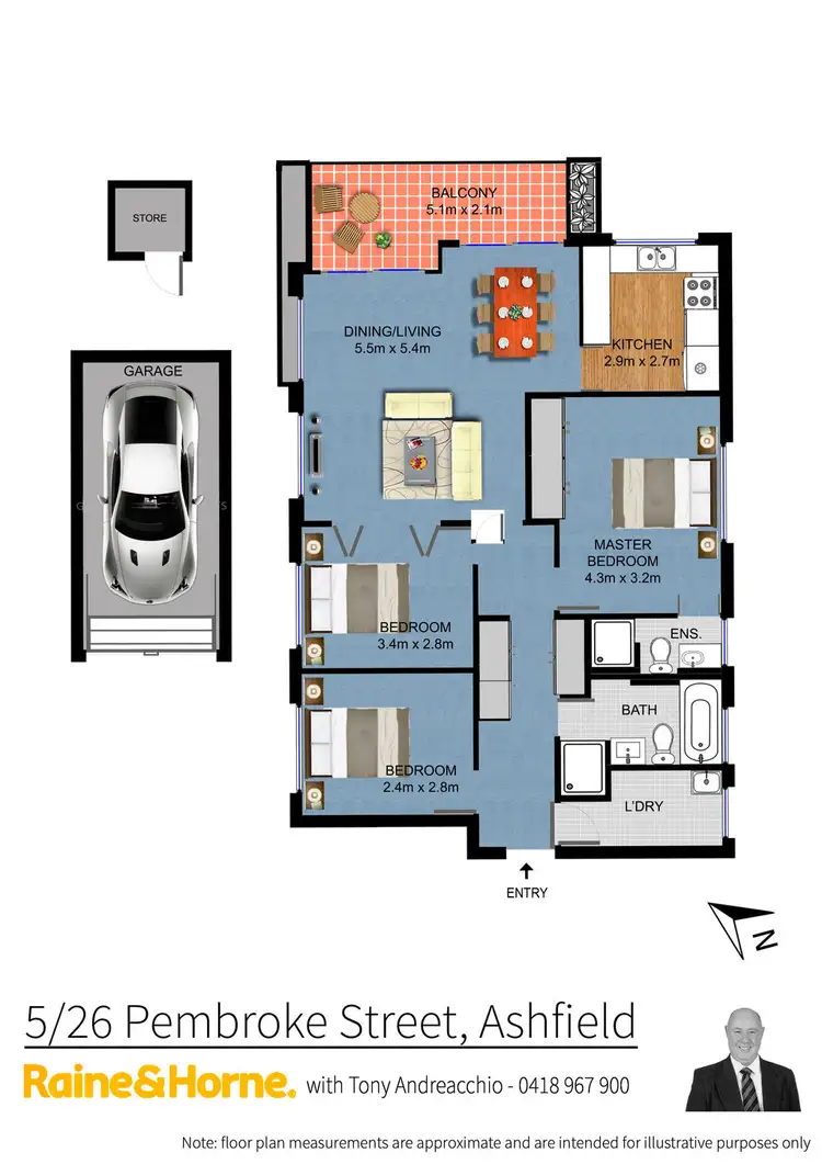 Floorplan of Homely unit listing, 5/26 Pembroke Street, Ashfield NSW 2131