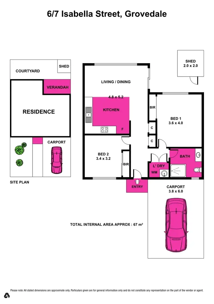 Floorplan of Homely unit listing, 6/7 Isabella Street, Grovedale VIC 3216