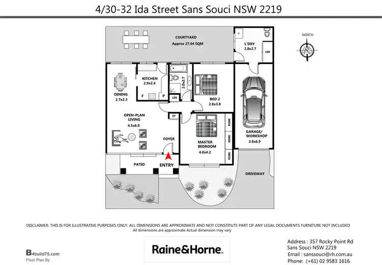 Floorplan of Homely villa listing, 4/30-32 Ida Street, Sans Souci NSW 2219