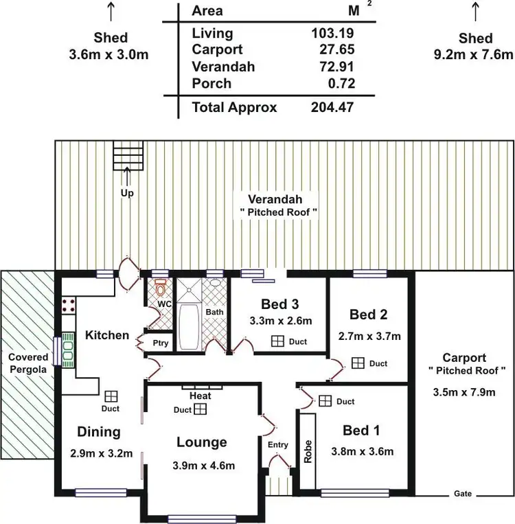 Floorplan of Homely house listing, 36 Cooinda Avenue, Redwood Park SA 5097