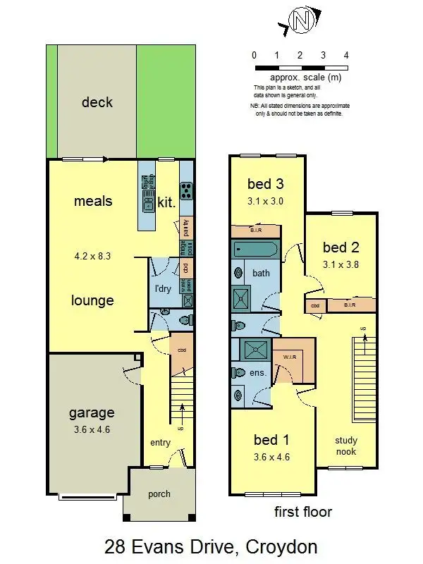 Floorplan of Homely townhouse listing, 28 Evans Drive, Croydon VIC 3136