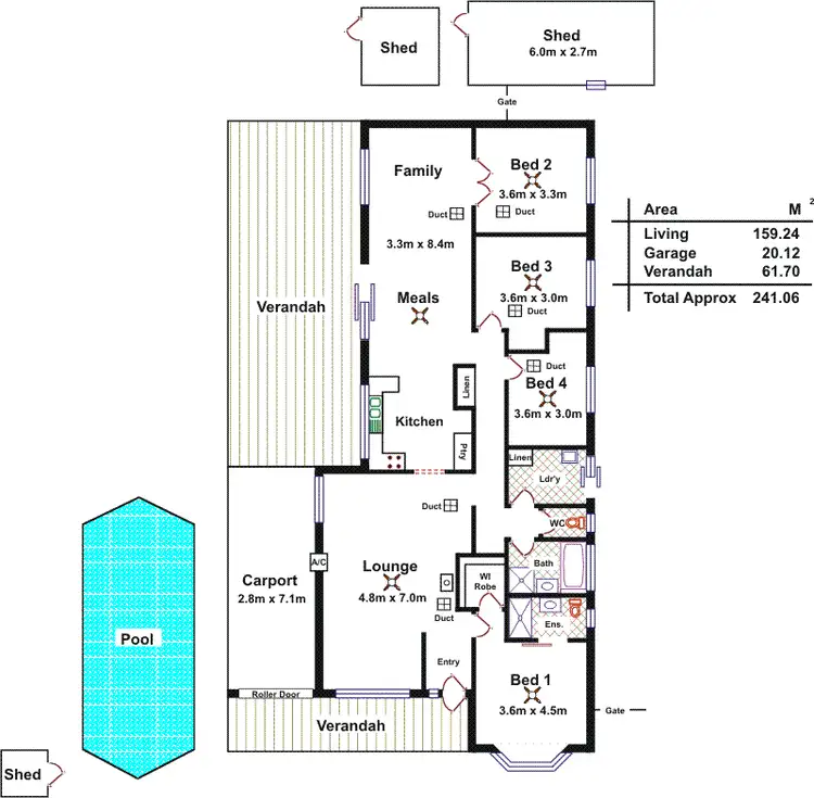 Floorplan of Homely house listing, 6 Waratah Drive, Blakeview SA 5114