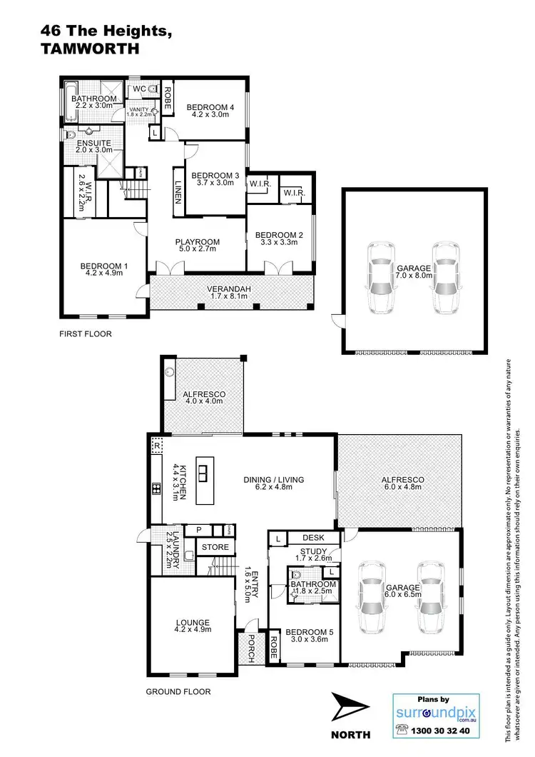 Floorplan of Homely house listing, 46 The Heights, Tamworth NSW 2340