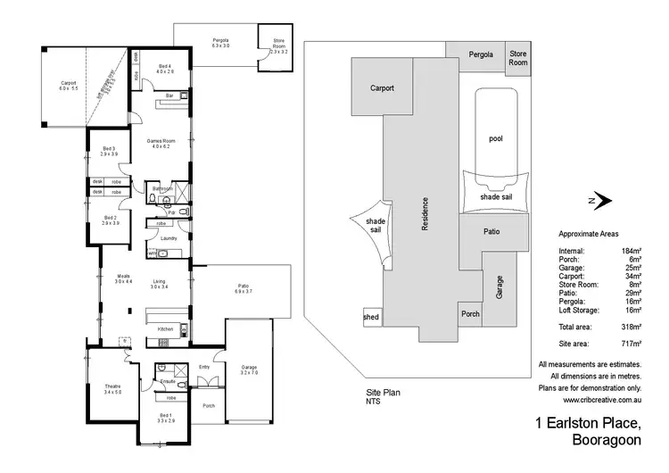 Floorplan of Homely house listing, 1 Earlston Place, Booragoon WA 6154