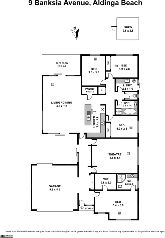 Floorplan of Homely house listing, 9 Banksia Avenue, Aldinga Beach SA 5173