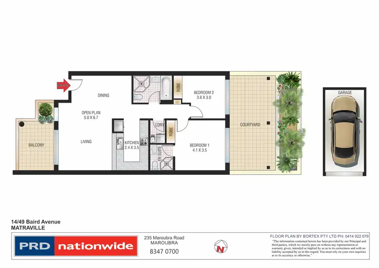 Floorplan of Homely unit listing, 14/49 Baird Avenue, Matraville NSW 2036