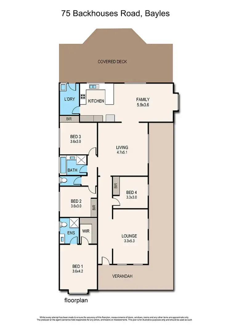 Floorplan of Homely rural property listing, 75 Backhouses Road, Bayles VIC 3981