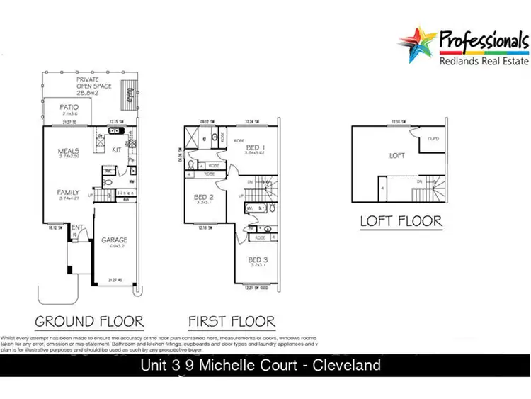 Floorplan of Homely townhouse listing, 3/9 Michelle Court, Cleveland QLD 4163