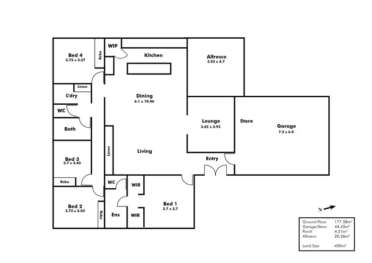 Floorplan of Homely house listing, 45D Stratton Street, Hamilton Hill WA 6163