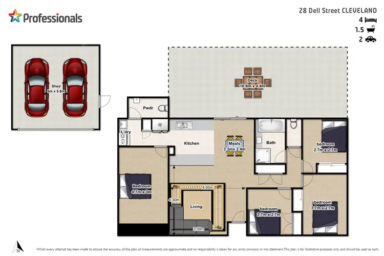 Floorplan of Homely house listing, 28 Dell Street, Cleveland QLD 4163