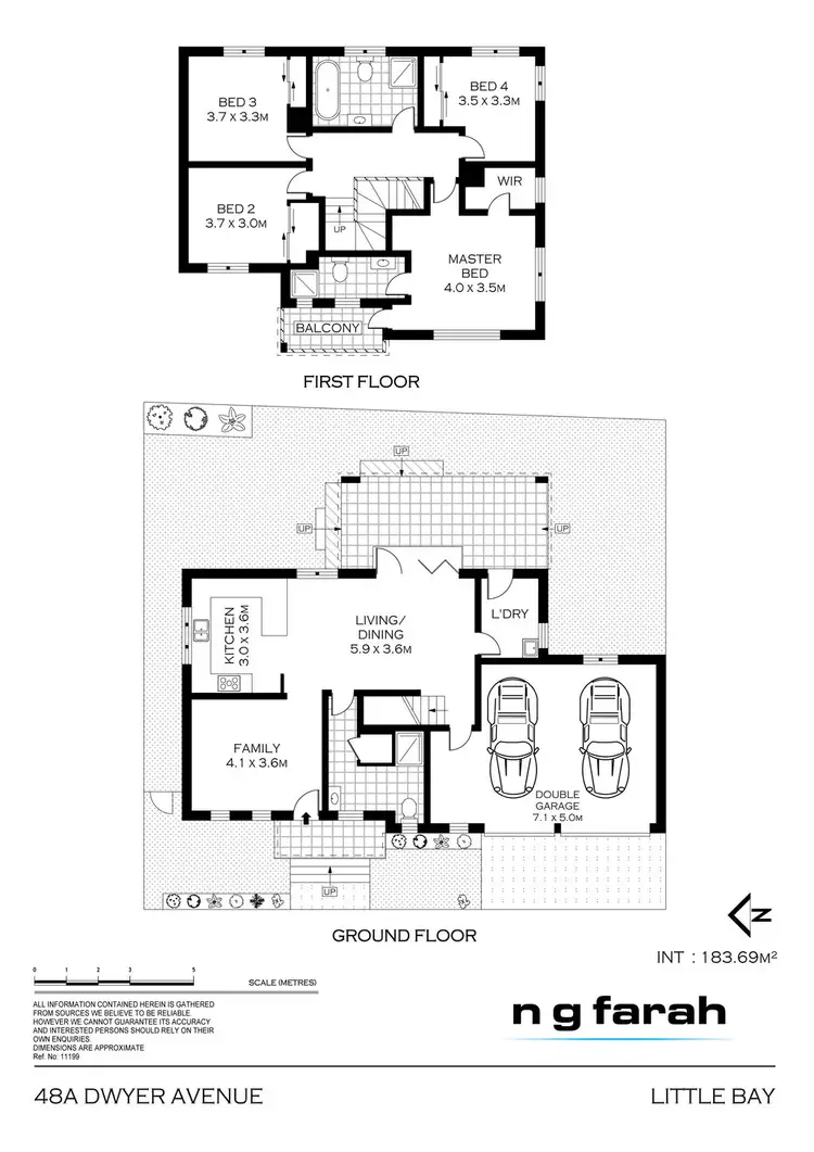 Floorplan of Homely semi-detached listing, 48a Dwyer Avenue, Little Bay NSW 2036
