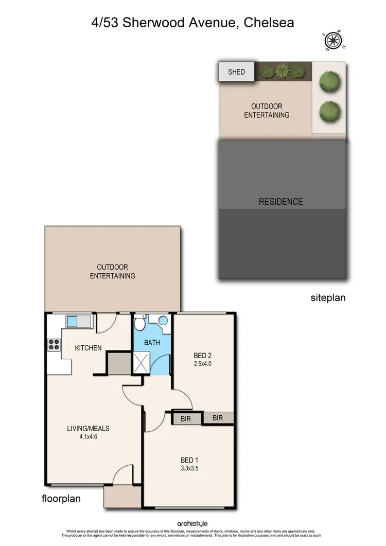 Floorplan of Homely unit listing, 4/53 Sherwood Avenue, Chelsea VIC 3196