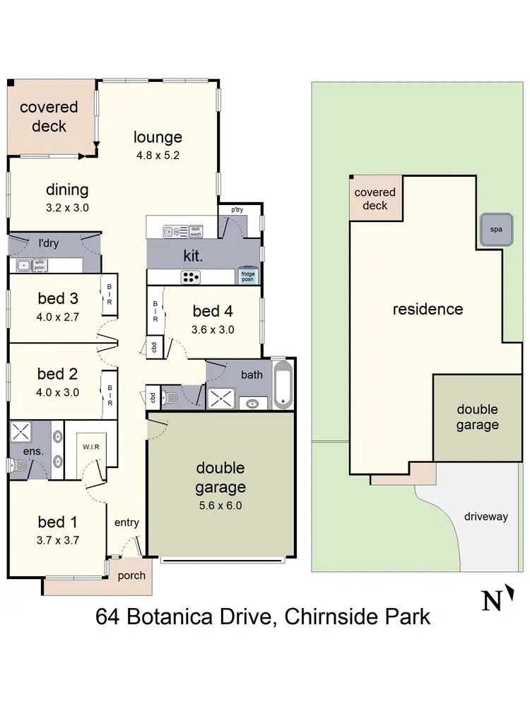 Floorplan of Homely house listing, 64 Botanica Drive, Chirnside Park VIC 3116