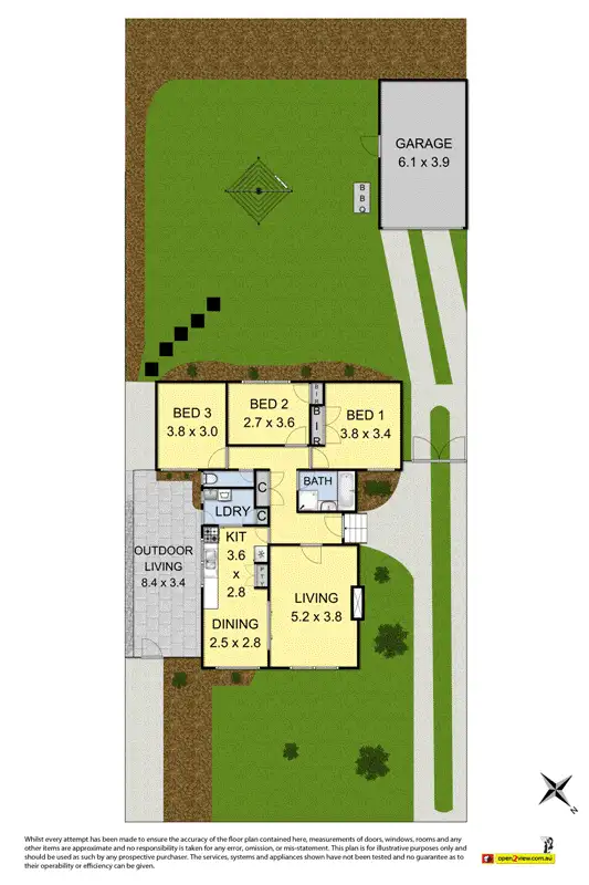 Floorplan of Homely house listing, 64 Waters Drive, Seaholme VIC 3018