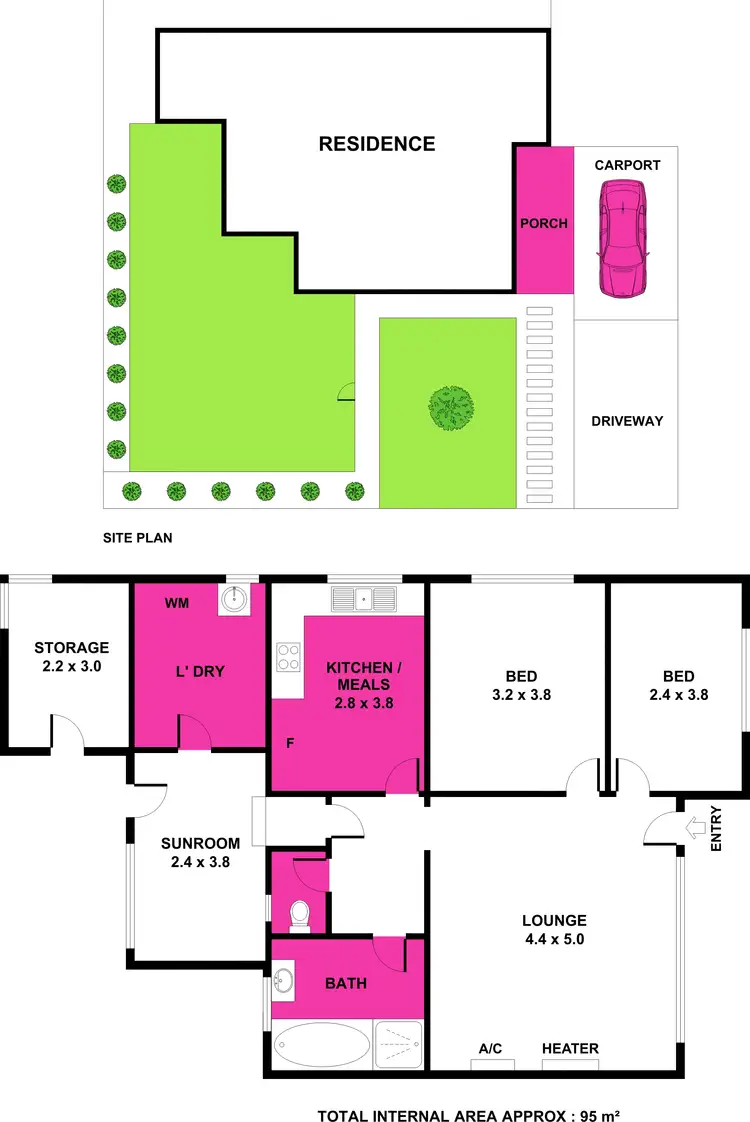 Floorplan of Homely townhouse listing, 2A Alder Crescent, Bell Park VIC 3215