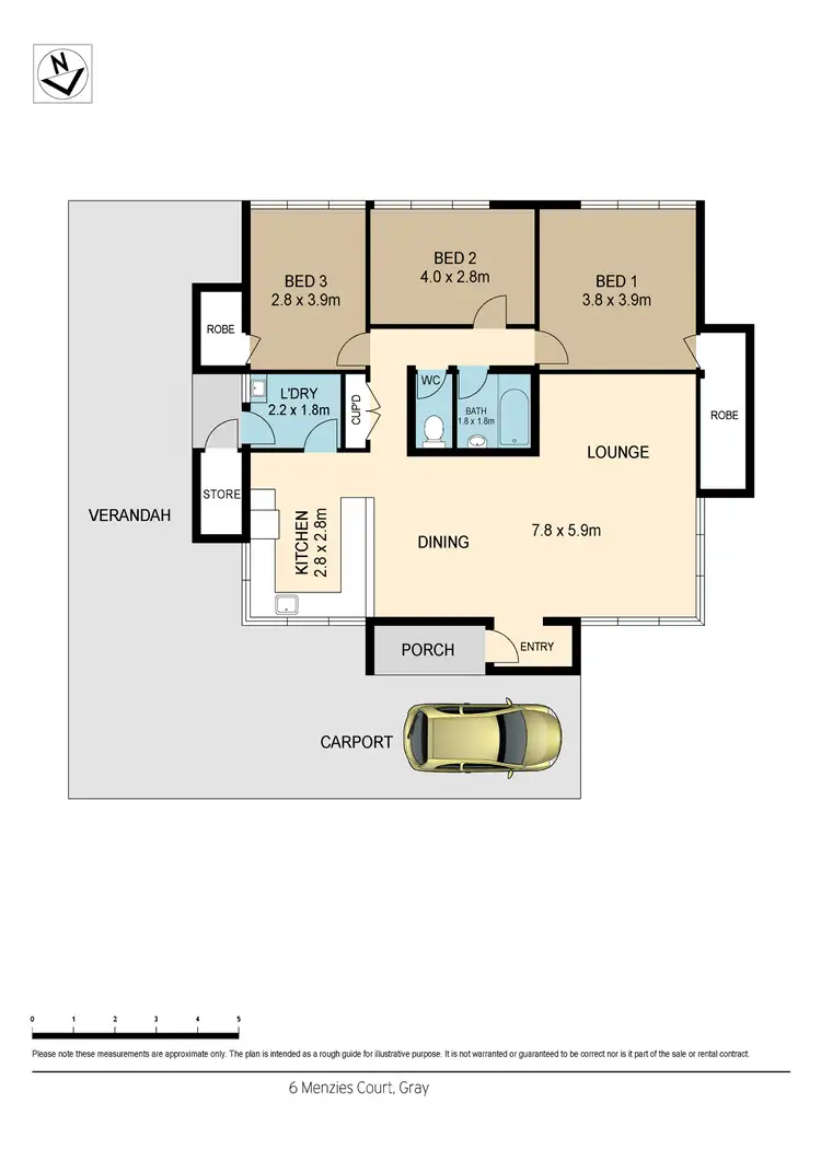 Floorplan of Homely house listing, 6 Menzies Court, Gray NT 830