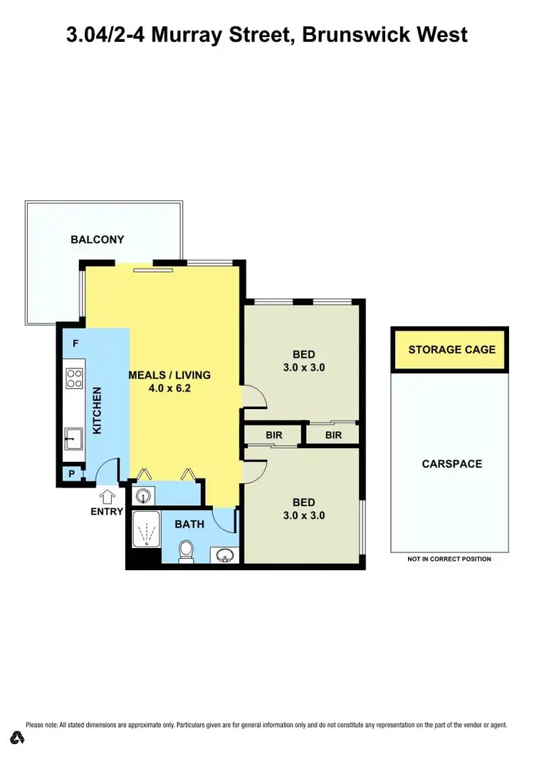 Floorplan of Homely apartment listing, 3.04 / 2-4 Murray Street, Brunswick West VIC 3055