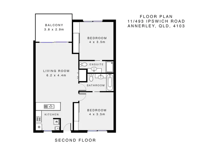 Floorplan of Homely apartment listing, 11/493 Ipswich Road, Annerley QLD 4103