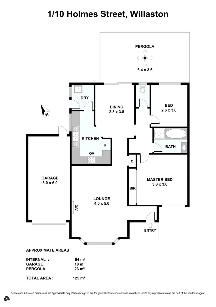 Floorplan of Homely unit listing, 1/10 Holmes Street, Willaston SA 5118