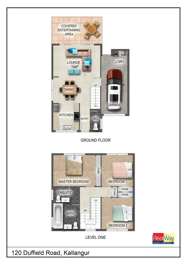Floorplan of Homely townhouse listing, 55/120 Duffield Road, Kallangur QLD 4503