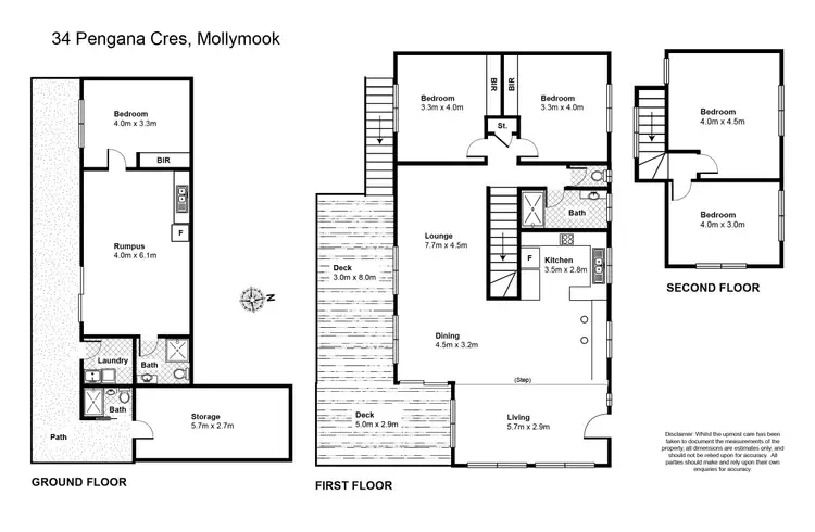 Floorplan of Homely house listing, 34 Pengana Crescent, Mollymook NSW 2539
